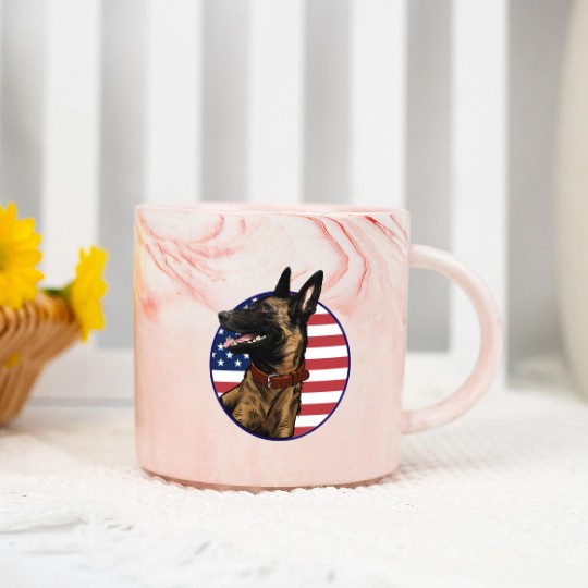 Belgian Malinois Dog Lover Dog Owner US American F Marble Mugs