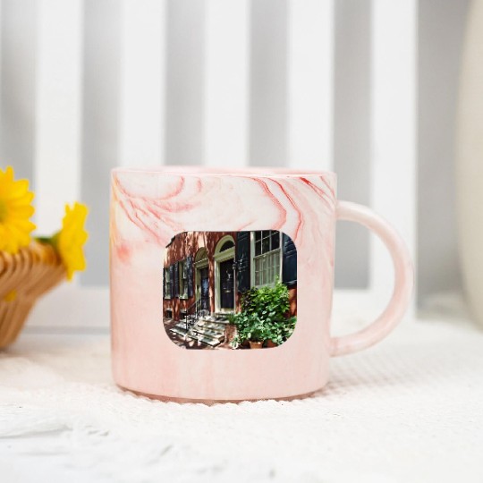Philadelphia PA - Street in Society Hill Marble Mugs