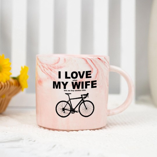 I LOVE MY WIFE Marble Mugs