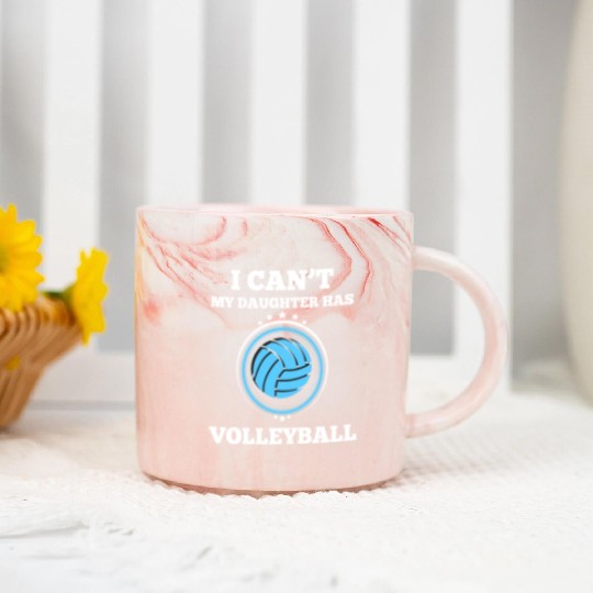 Volleyball Mom I Cant My Daughter Has Volleyball L Marble Mugs