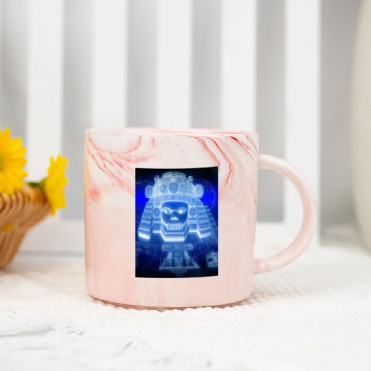 Maya Blueprints Inca Mask Drawing Ancient Marble Mugs