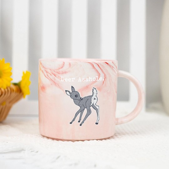 DEER ASSHOLE Marble Mugs