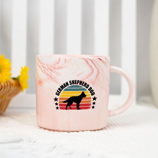 German Shepherd Dog vintage dog lovers Marble Mugs