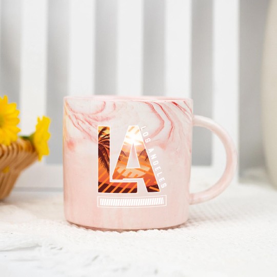 Los Angeles LA California Gift Marble Mugs