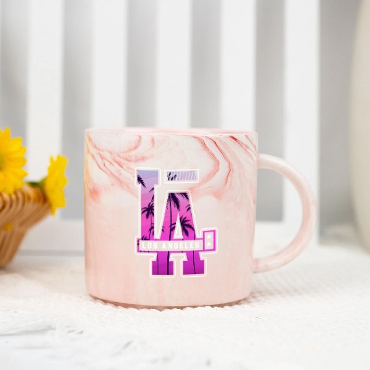 Los Angeles LA California Gift Marble Mugs