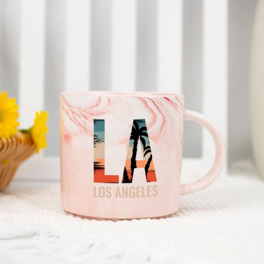 Los Angeles LA California Gift Marble Mugs