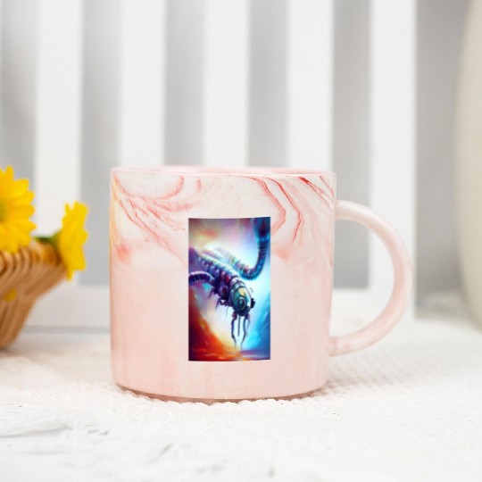 Alien insect Marble Mugs