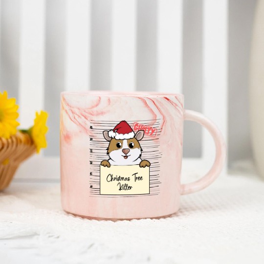 Guinea pig christmas funny prison Marble Mugs