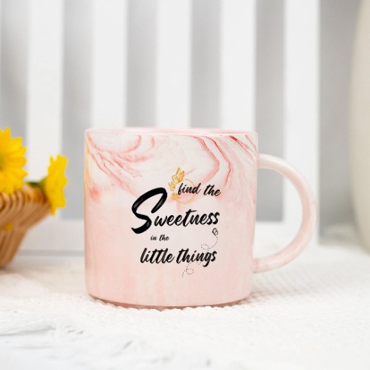 find the sweetness in the little things Marble Mugs