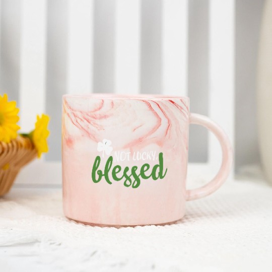 Not Lucky Blessed Shamrock St Patricks Irish Marble Mugs