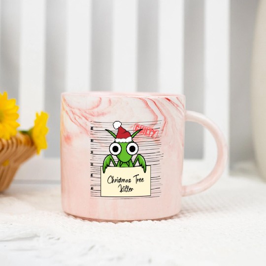 Mantis christmas funny prison Marble Mugs
