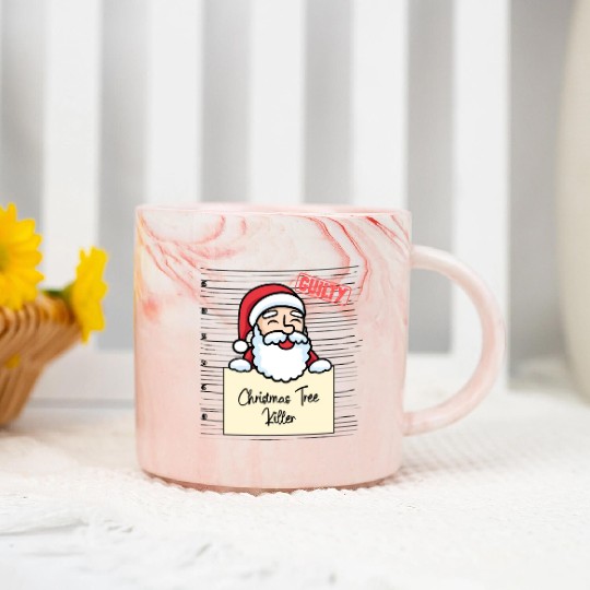 Santa Claus christmas funny prison Marble Mugs