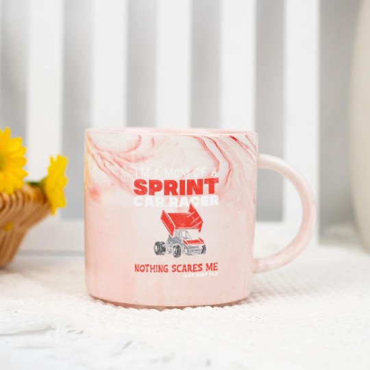 Mom Of A Sprint Car Racer Race Day Driver Mother Marble Mugs
