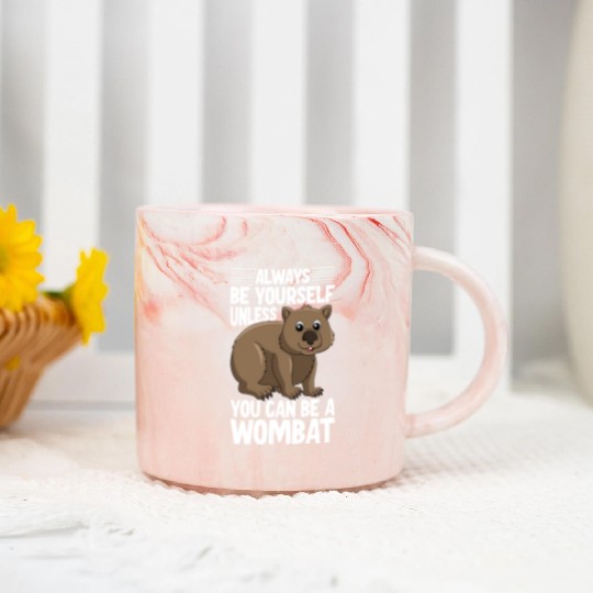 Native Australian Animal Lovers Cute Wombat Marble Mugs