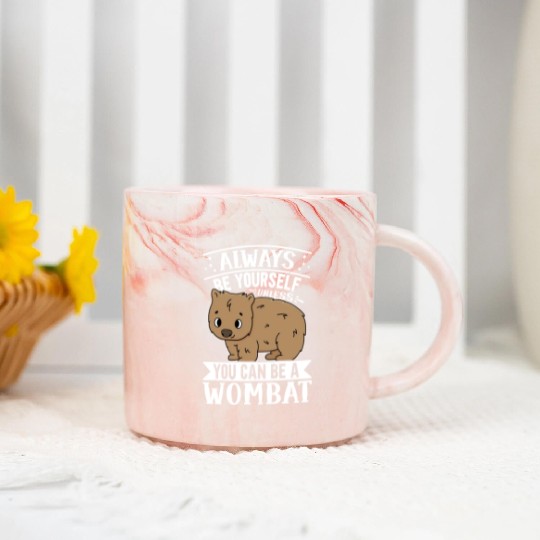 Native Australian Animal Lovers Cute Wombat Marble Mugs