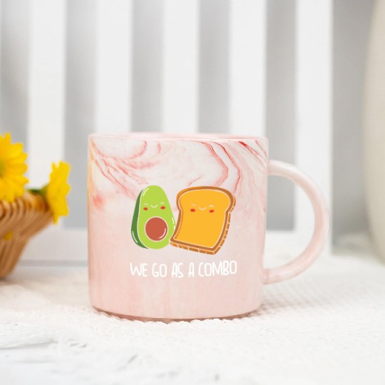 Siblings Avocado Toast Combo Big Sister Brother Marble Mugs
