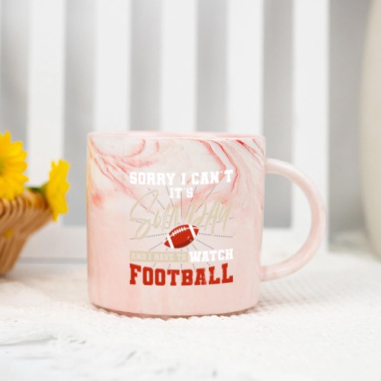 American Football Sunday Football Player Sport Fan Marble Mugs