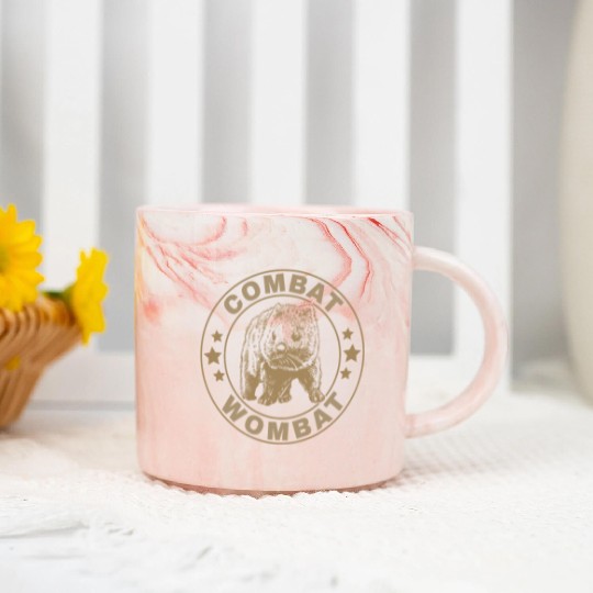 Combat Wombat For A Wombats Lover Marble Mugs