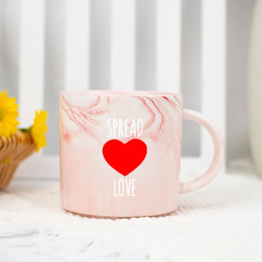 Spread Love : Lover Quote Marble Mugs