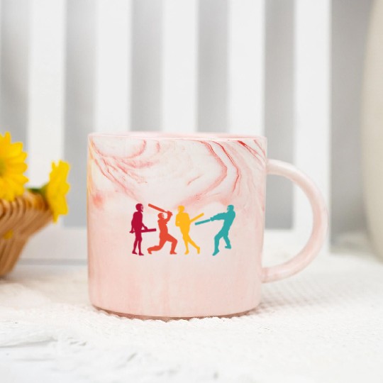 Cricket Retro Vintage Marble Mugs
