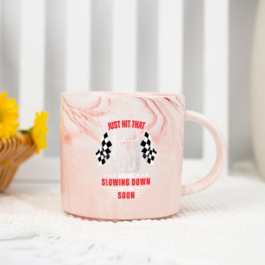 60th Birthday Speed Limit Sign 60 Years Old Racing Marble Mugs
