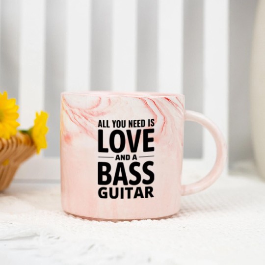 Bass Guitar Player Music Musician Bassist Funny Marble Mugs