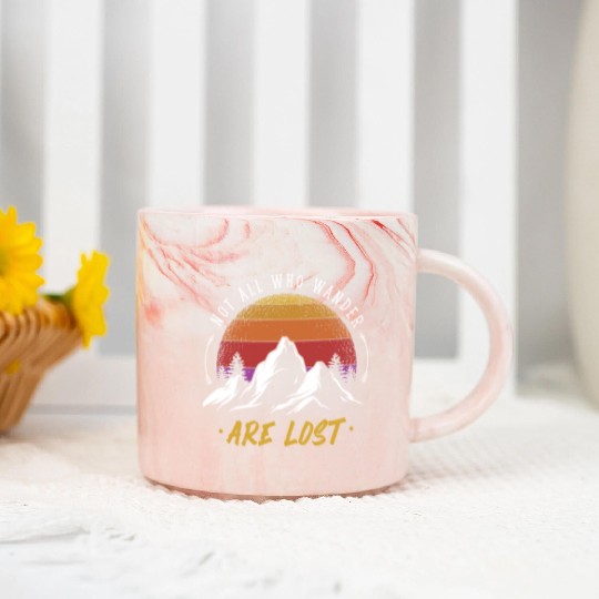 Not all who Wander are Lost Marble Mugs