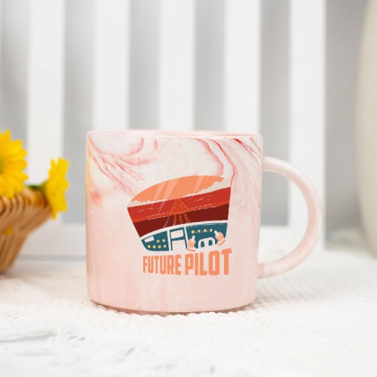 Future Pilot Airline Fly Aviation Marble Mugs
