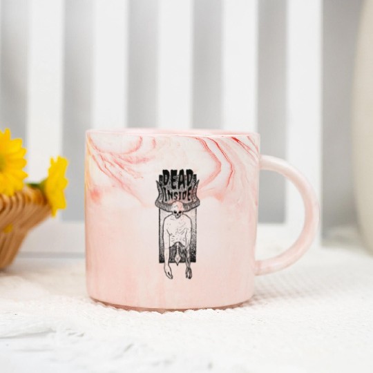 Dead-inside half skeleton Dead-inside half skeleto Marble Mugs