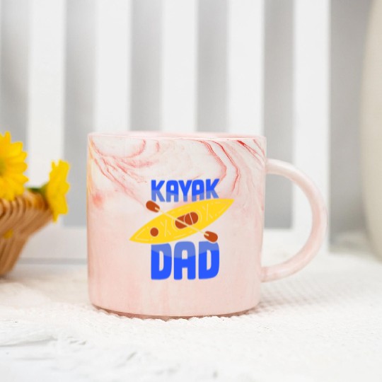Kayak Dad Kayakist Kayaking Hobby Lover Marble Mugs