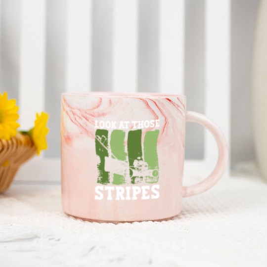 Look At Those Stripes - Lawn Mowing Funny Dad Lawn Marble Mugs
