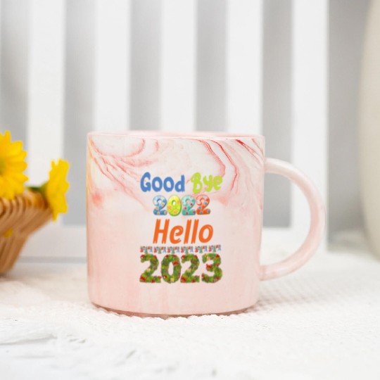 Hello 2023 Classic Marble Mugs