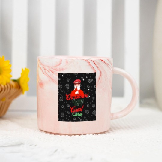 Christmas holidays funny Christmas Calories Don't Marble Mugs
