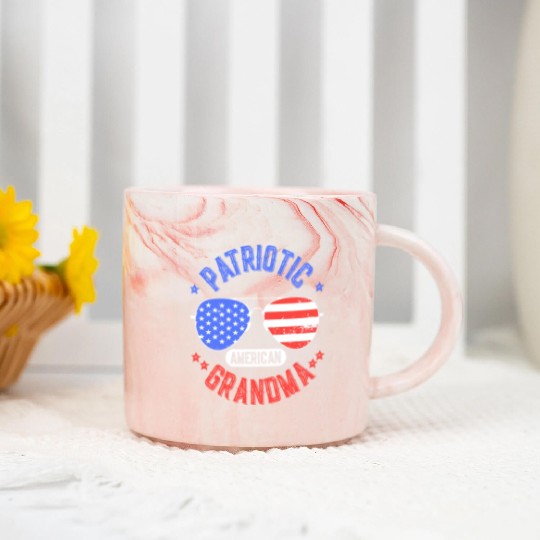 Patriotic American Grandma USA US Patriot Marble Mugs