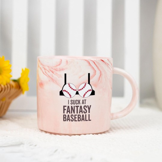 I Suck At Fantasy Baseball Marble Mugs