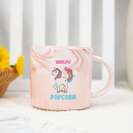 Harlow And Popcorn Merch Popcorn The Pony Marble Mugs