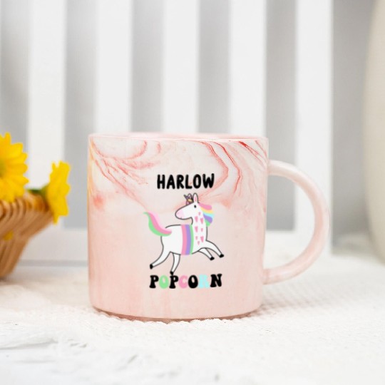 Harlow And Popcorn Merch Popcorn The Pony Marble Mugs