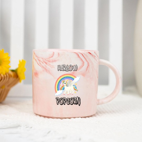 Harlow And Popcorn Merch Popcorn The Pony Marble Mugs