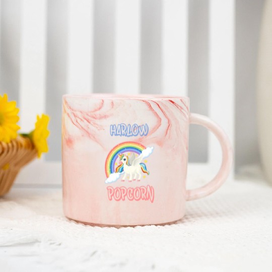 Harlow And Popcorn Merch Popcorn The Pony Marble Mugs