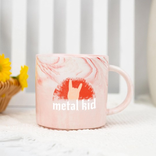 Rocker Sign Rock Hand Music Lover Little Metal Kid Marble Mugs