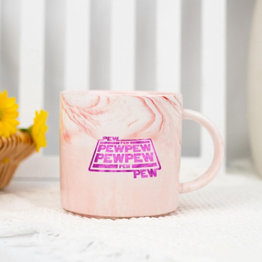 Pew Pew Pew Marble Mugs