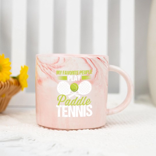 Paddle Tennis Player Match My favorite People Marble Mugs