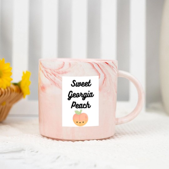Sweet Georgia Peach Marble Mugs