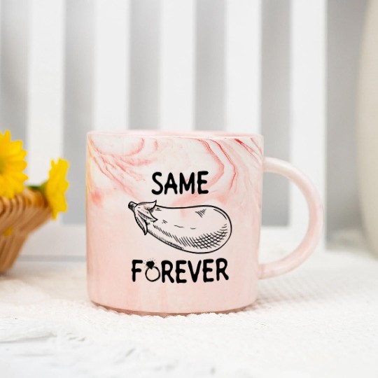 Same Eggplant Forever - Bride Bachelorette Party Marble Mugs