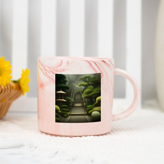 Blossom bonzai trees Marble Mugs