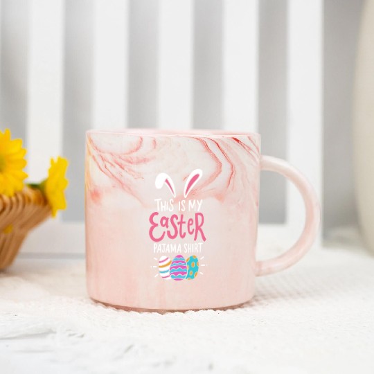 This Is My Easter Pajama Sunday Egg Hunt Holiday Marble Mugs