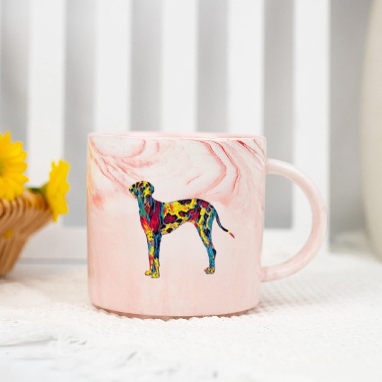 Big Dog Great Dane Marble Mugs