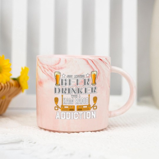 Ham Radio Just Another Beer Drinker Amateur Radio Marble Mugs