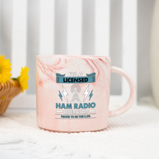Ham Radio I'm A Licensed Ham Radio Antenna Channel Marble Mugs