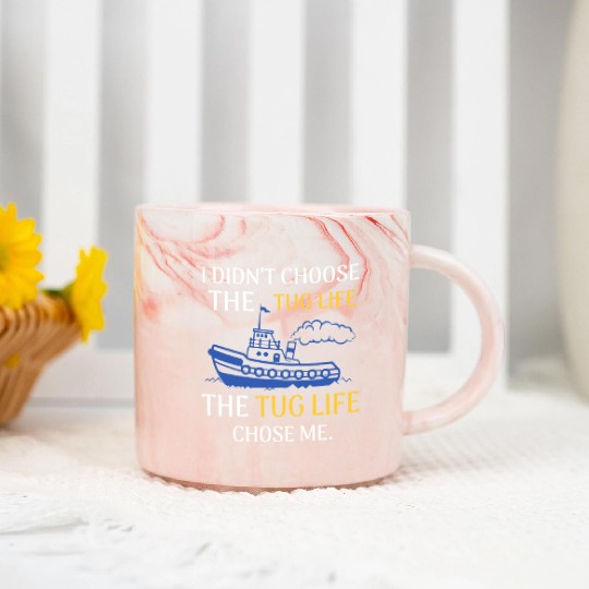 Tug Life Tugboat Funny Boating Quoteprofessiontug Marble Mugs